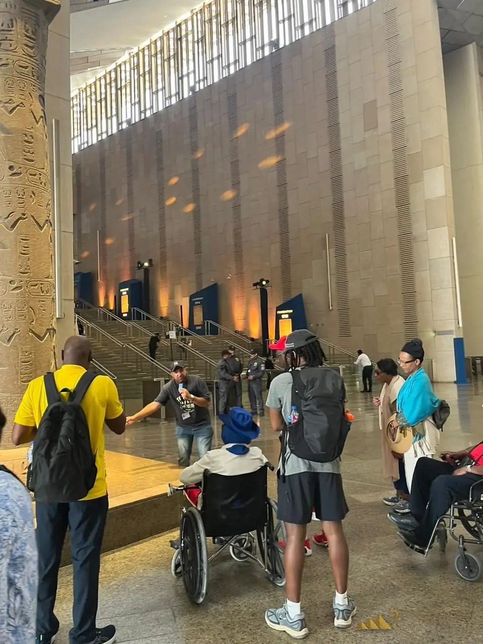A celebration group on a heritage journey with Egypt Top Light