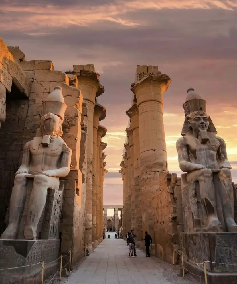 An ancient Egyptian temple in the cliffs near Luxor